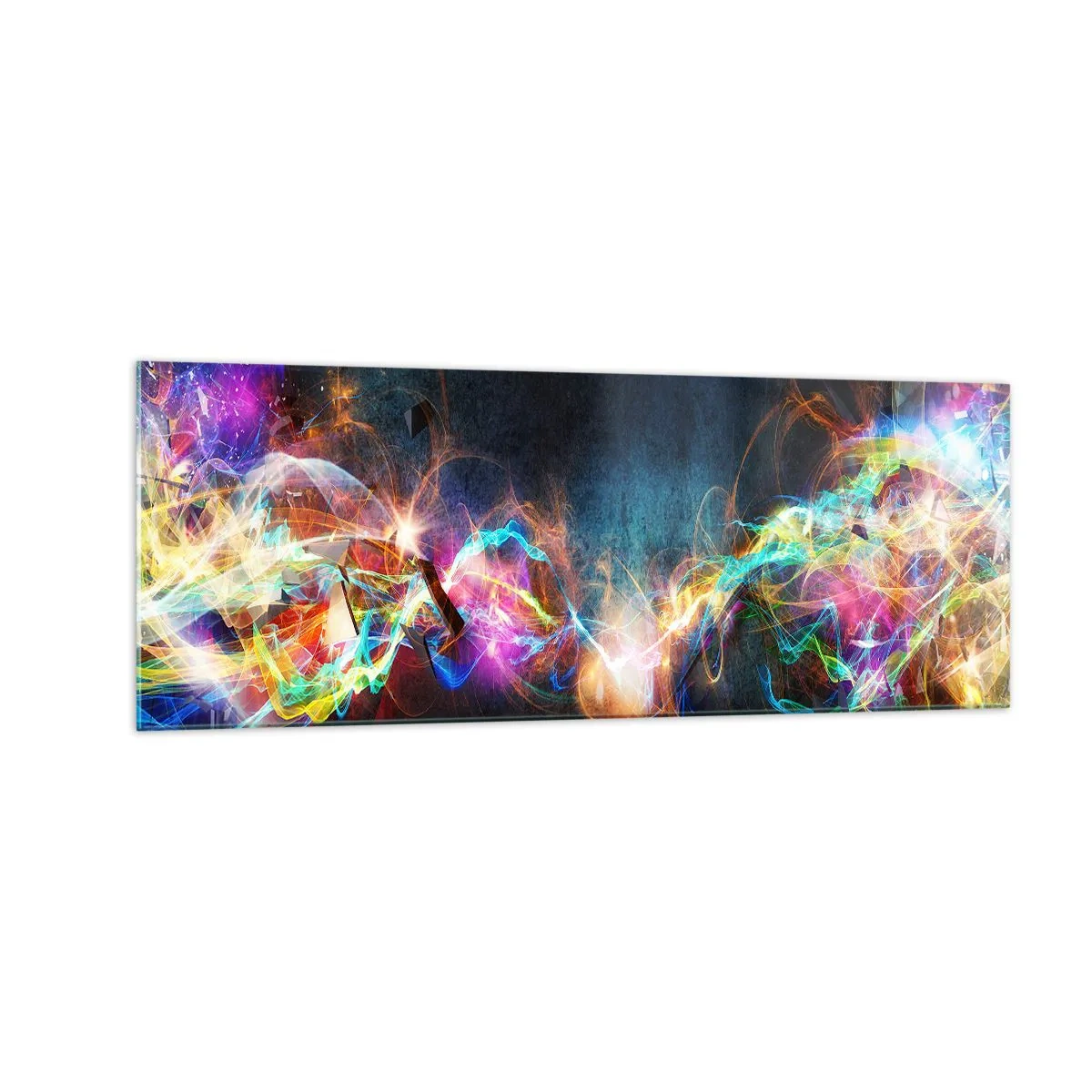 Quadro em vidro - Com alegria contra a escuridão - 140x50 cm