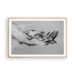 Pôster com moldura de carvalho claro - Início... - 91x61 cm