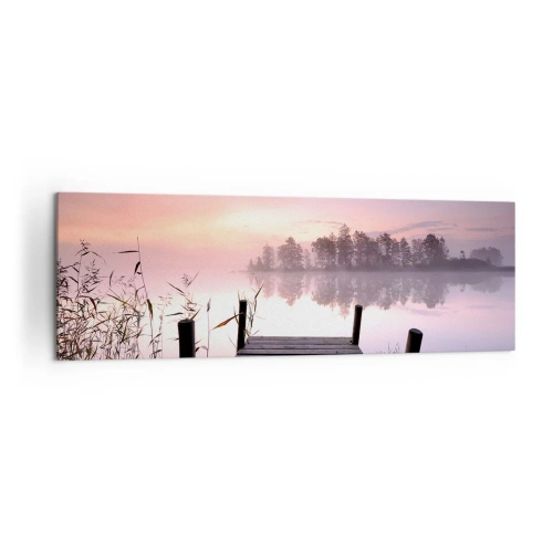 Quadro em tela - Da névoa lilás... - 160x50 cm