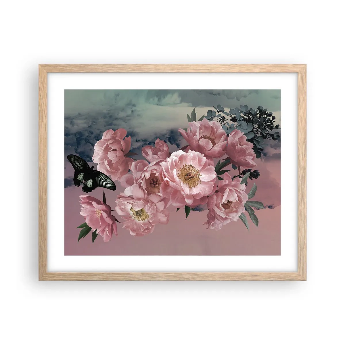 Pôster com moldura de carvalho claro - O auge do romantismo - 50x40 cm