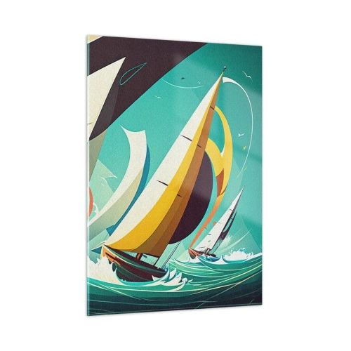 Quadro em vidro - Boa sorte com os elementos - 50x70 cm