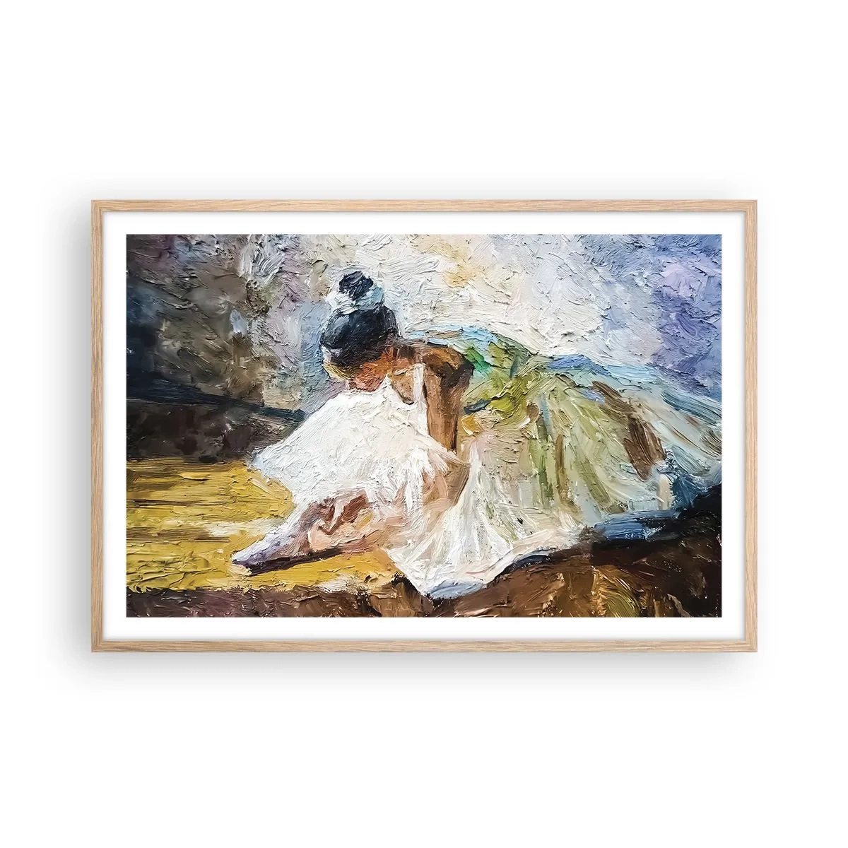 Pôster com moldura de carvalho claro - Do quadro de Degas - 91x61 cm