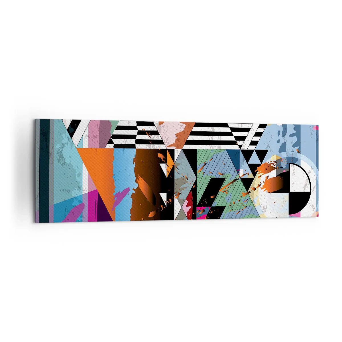 Quadro em tela - Geométrica e organicamente - 160x50 cm