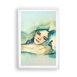 Pôster em moldura branca - Am I blue? - 61x91 cm