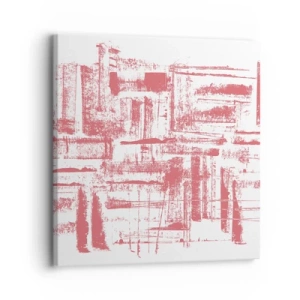 Quadro em tela - Cidade Vermelha - 30x30 cm