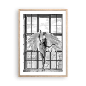 Pôster com moldura de carvalho claro - Cidade dos Anjos? - 50x70 cm