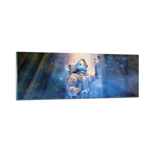 Quadro em vidro - Finalmente chegamos - 90x30 cm