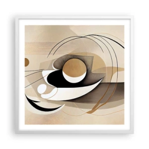 Pôster em moldura branca - Composição: a essência da palavra - 60x60 cm