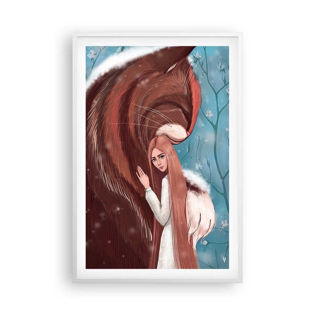 Pôster em moldura branca - Bem-vindo ao conto de fadas - 61x91 cm