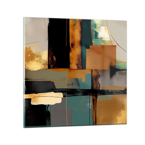 Quadro em vidro - Abstração – luz e sombra - 30x30 cm