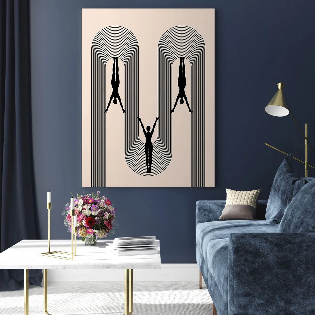 Quadro em vidro - De cabeça para baixo - 50x70 cm