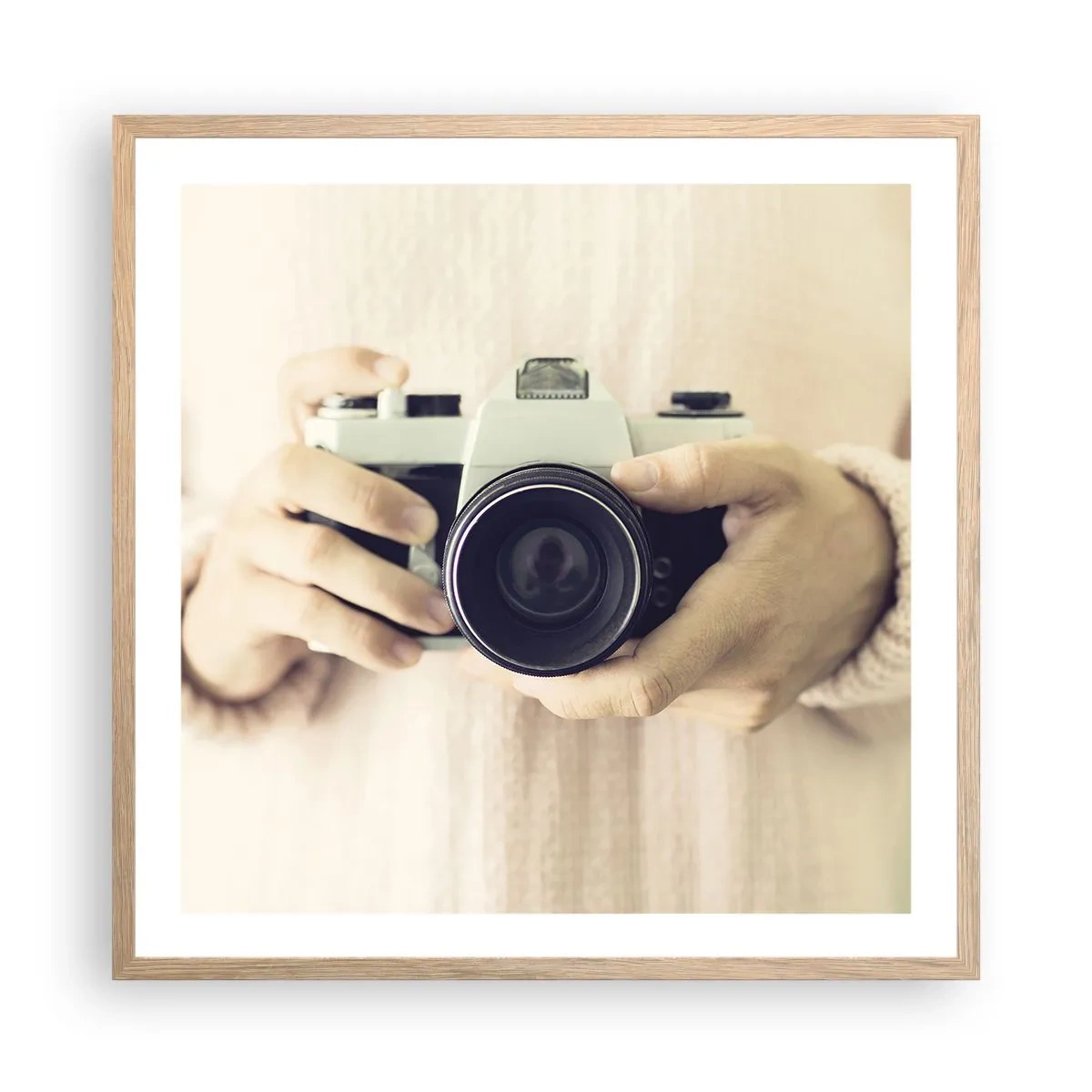 Pôster com moldura de carvalho claro - Para ver mais... - 60x60 cm