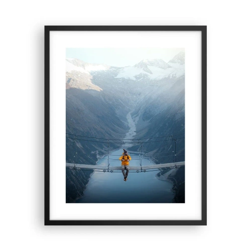 Pôster com moldura preta - Encantado com a paisagem - 40x50 cm