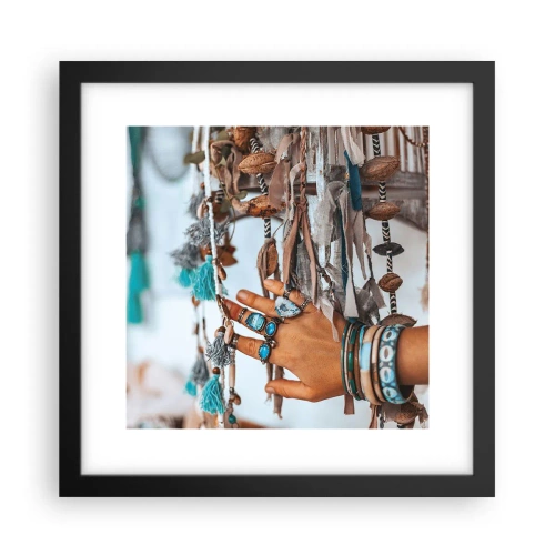 Pôster com moldura preta - Tesouros locais - 30x30 cm