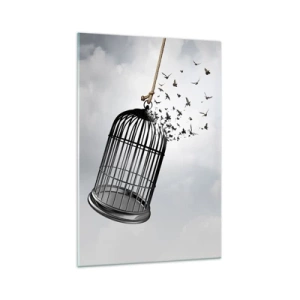 Quadro em vidro - Fé... Esperança... Liberdade! - 70x100 cm