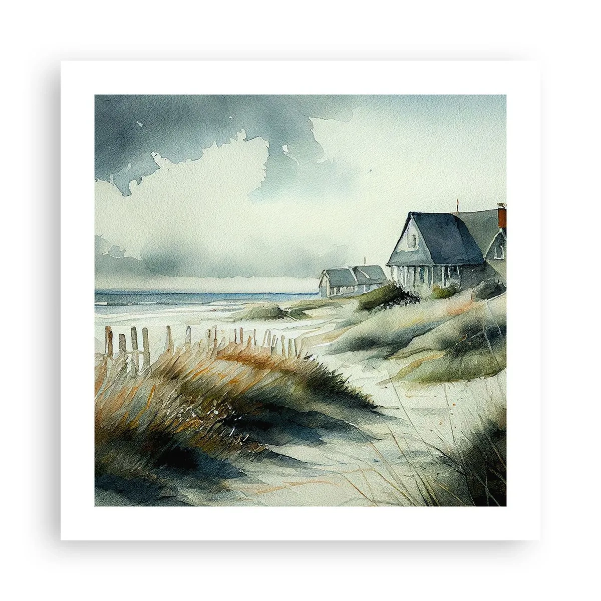 Pôster - Longe da agitação - 50x50 cm