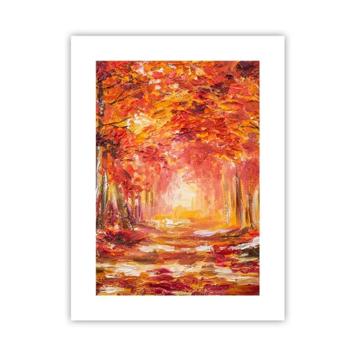 Pôster - Floresta de cobre - 30x40 cm