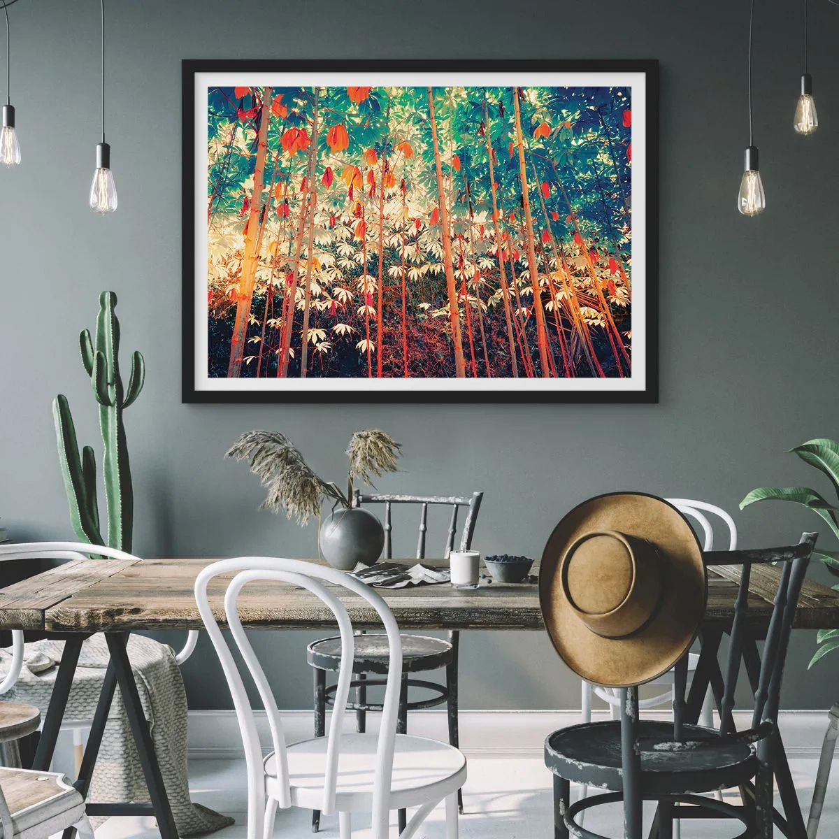 Pôster com moldura preta - A vida secreta das folhas - 100x70 cm