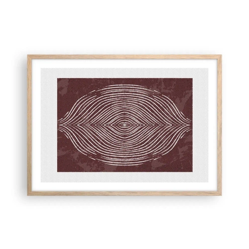 Pôster com moldura de carvalho claro - O espaço fala - 70x50 cm