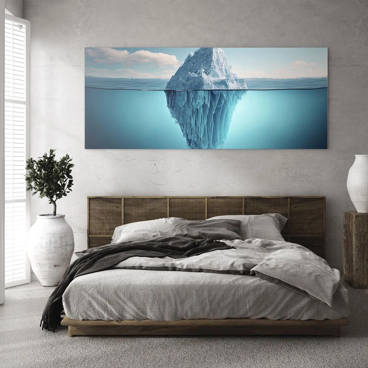 Quadro em vidro - Rainha do Gelo - 100x40 cm