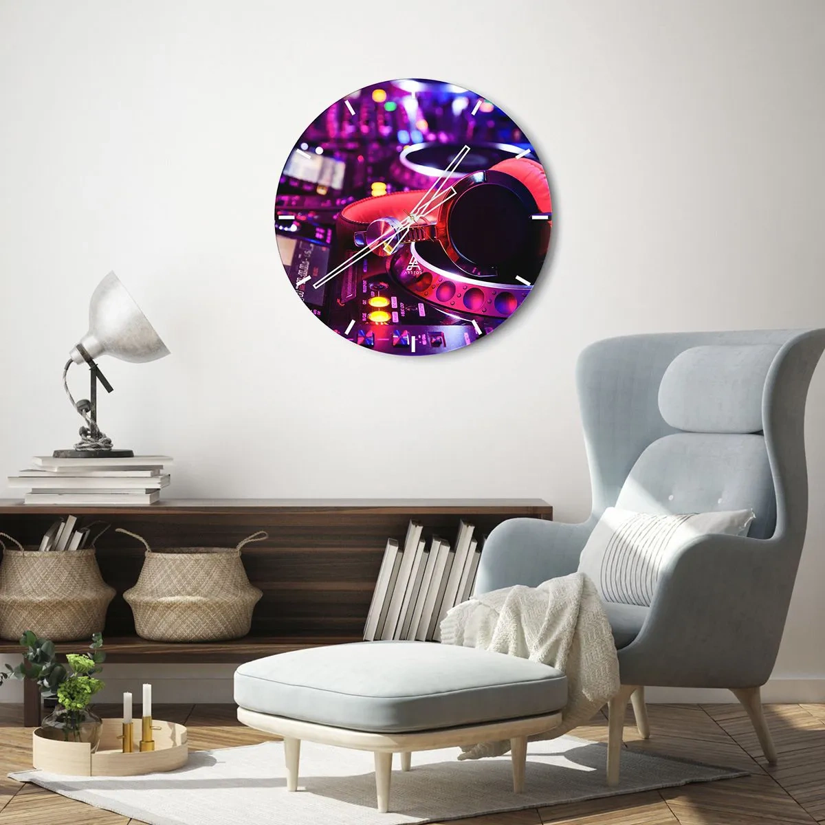 Relógio de parede - Relógio em vidro - Antes da diversão começar - 40x40 cm