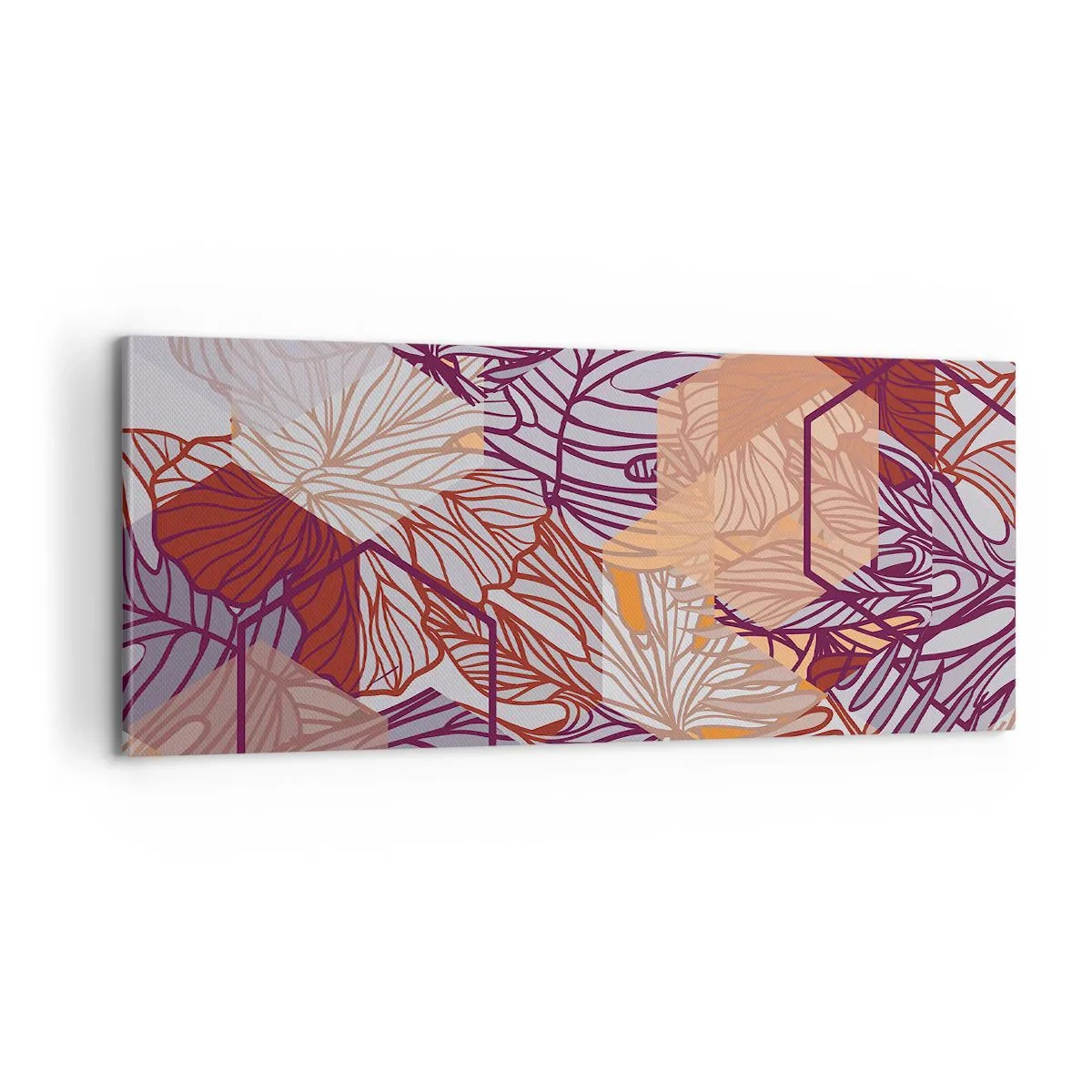 Quadro em tela - A impossível relação entre a geometria e a natureza - 100x40 cm