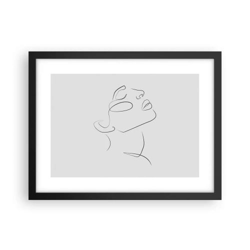 Pôster com moldura preta - Os meandros dos sonhos - 40x30 cm