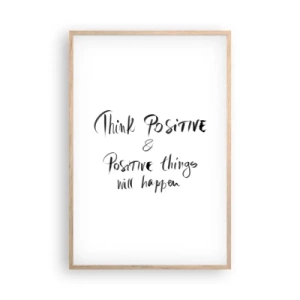 Pôster com moldura de carvalho claro - Como viver? - 61x91 cm