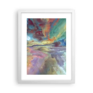 Pôster em moldura branca - Dois Céus - 30x40 cm