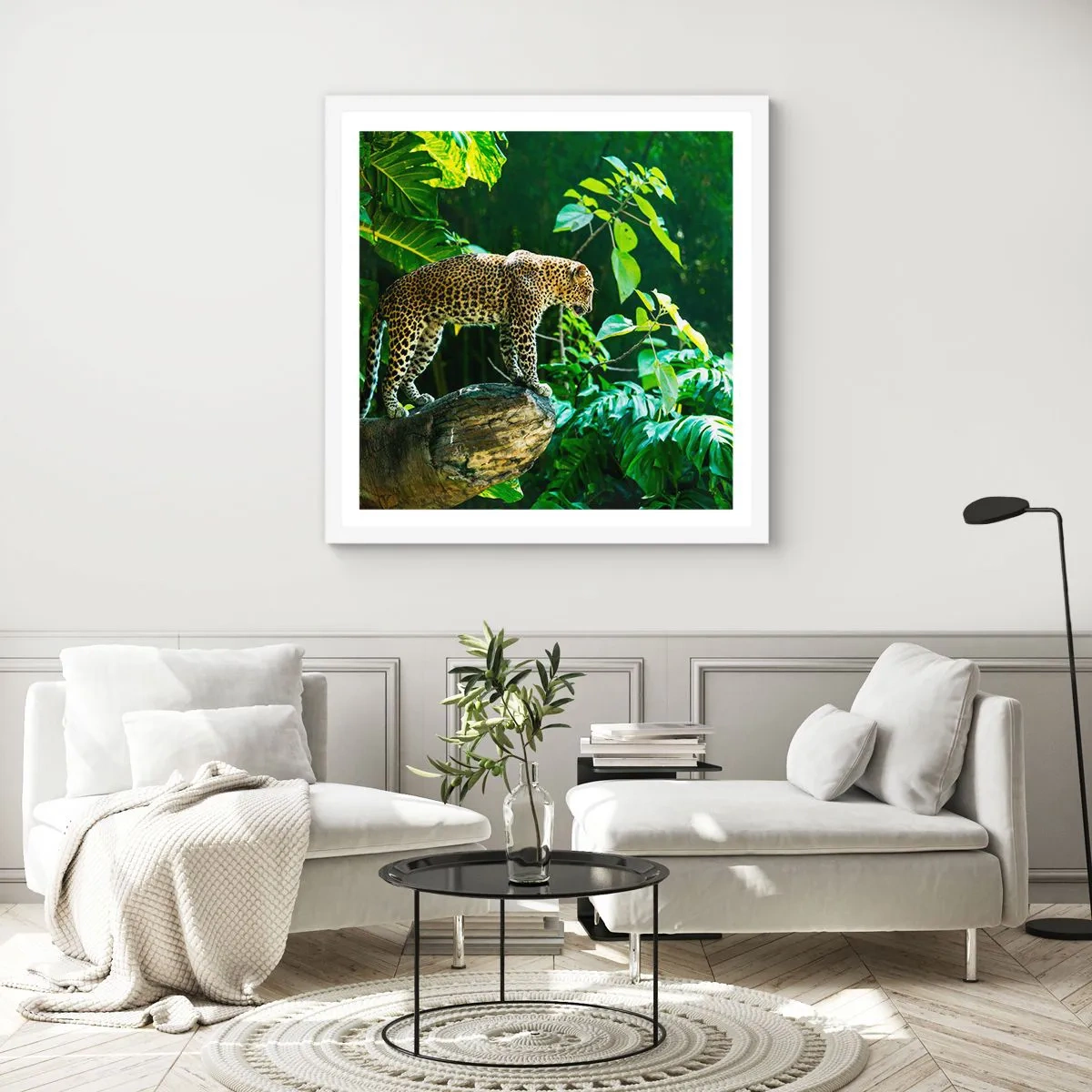 Pôster em moldura branca - Vamos caçar? - 30x30 cm