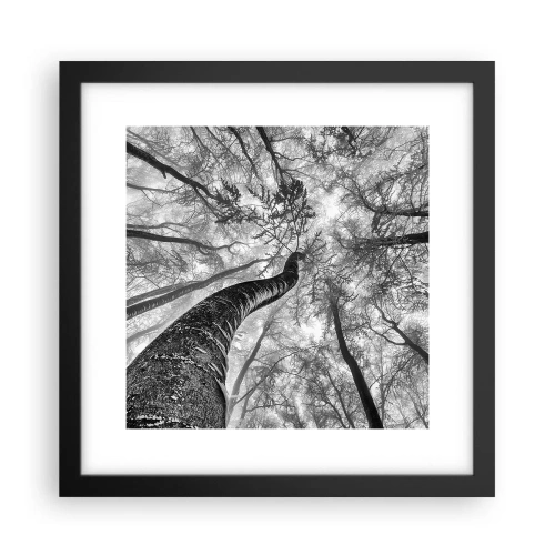 Pôster com moldura preta - Corrida até a luz - 30x30 cm