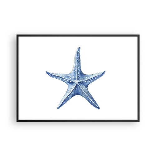 Pôster com moldura preta - Estrela do mar - 100x70 cm