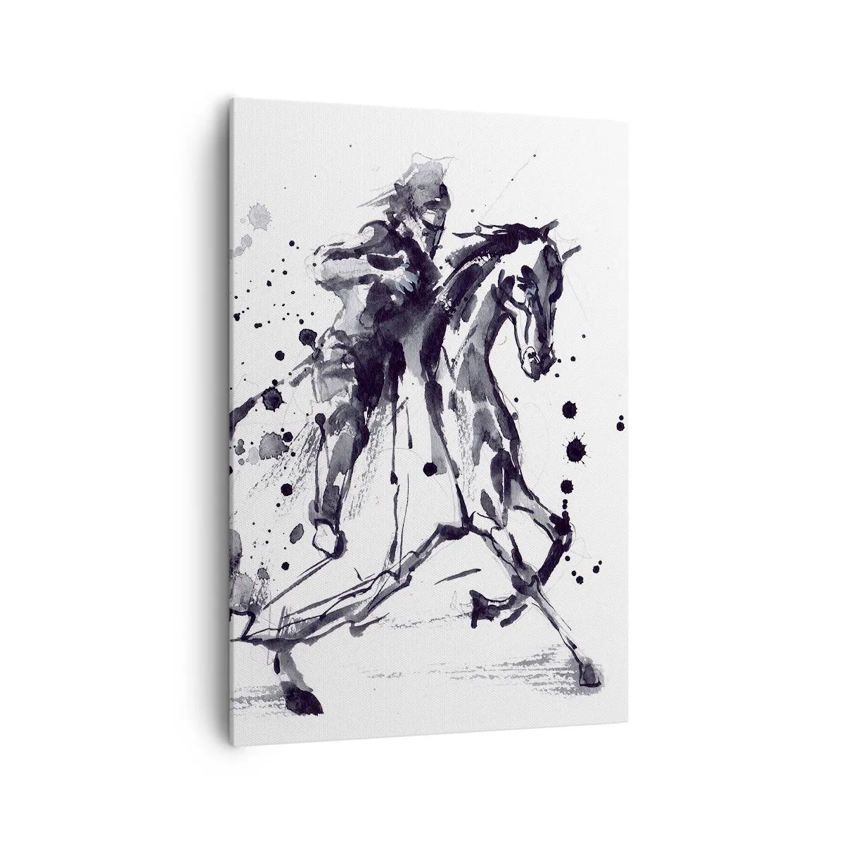 Quadro em tela - Cavaleiro Negro - 70x100 cm