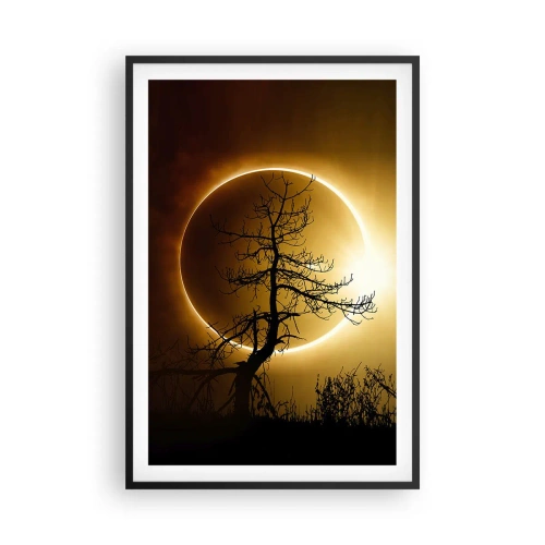 Pôster com moldura preta - Eclipse total - 61x91 cm
