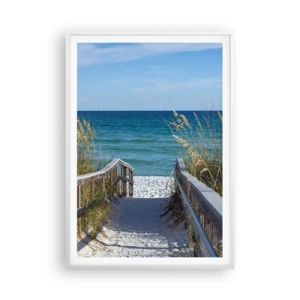 Pôster em moldura branca - Ao sol, ao vento - 70x100 cm