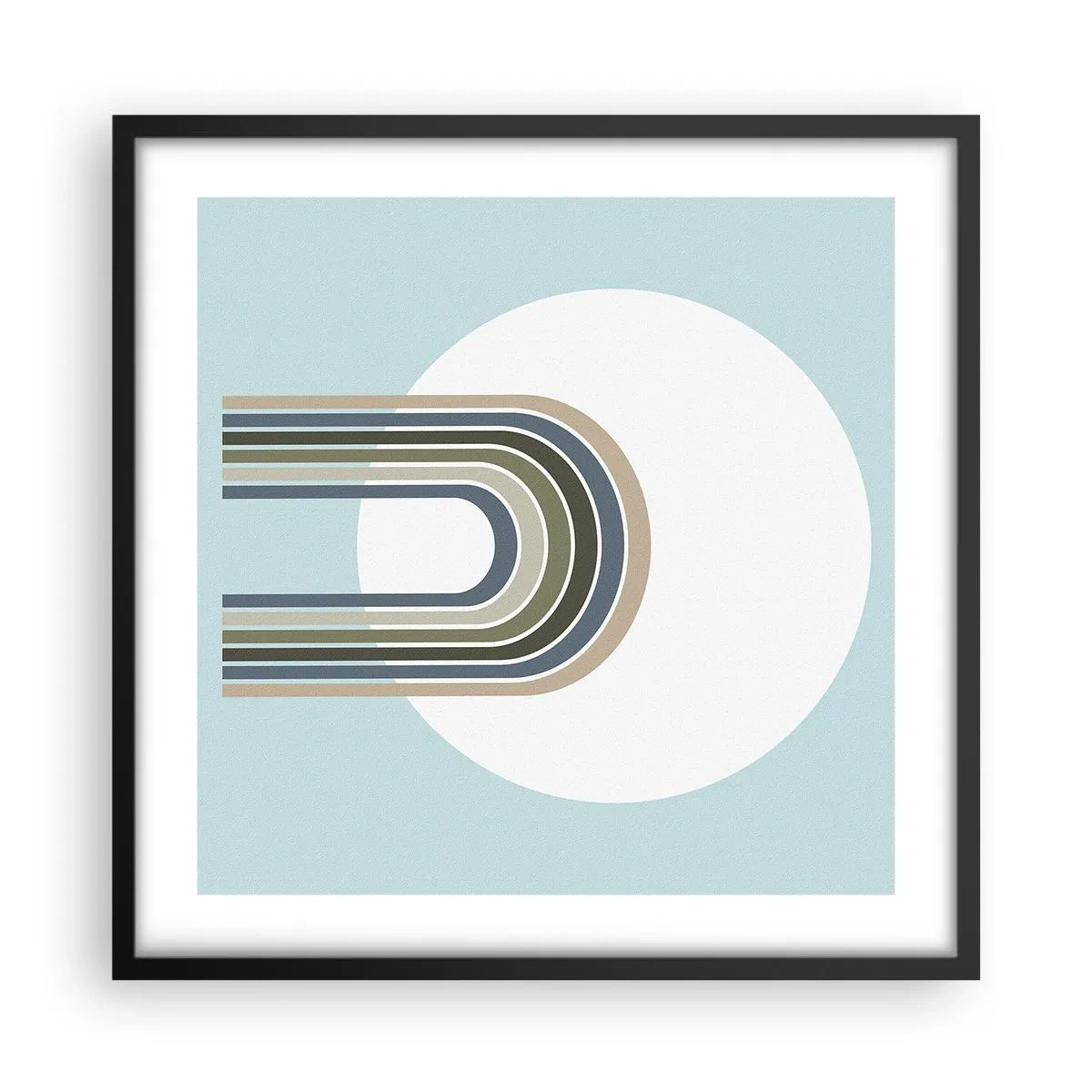 Pôster com moldura preta - Atração irresistível - 50x50 cm