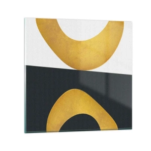 Quadro em vidro - Primeiro: ouro - 70x70 cm