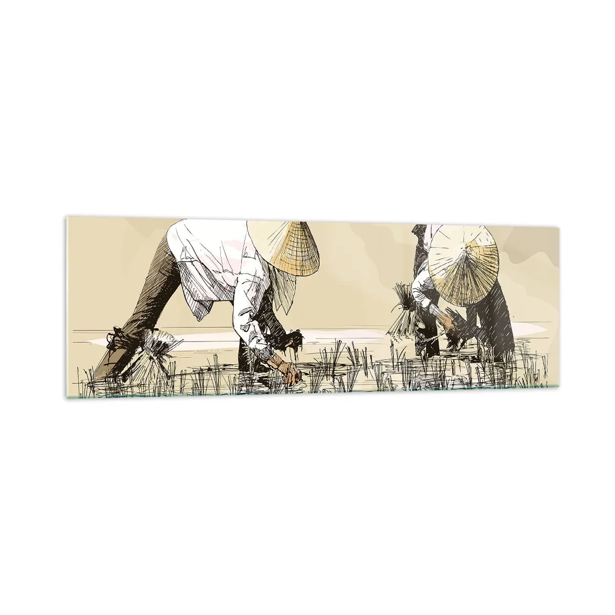 Quadro em vidro - Boa colheita  - 160x50 cm