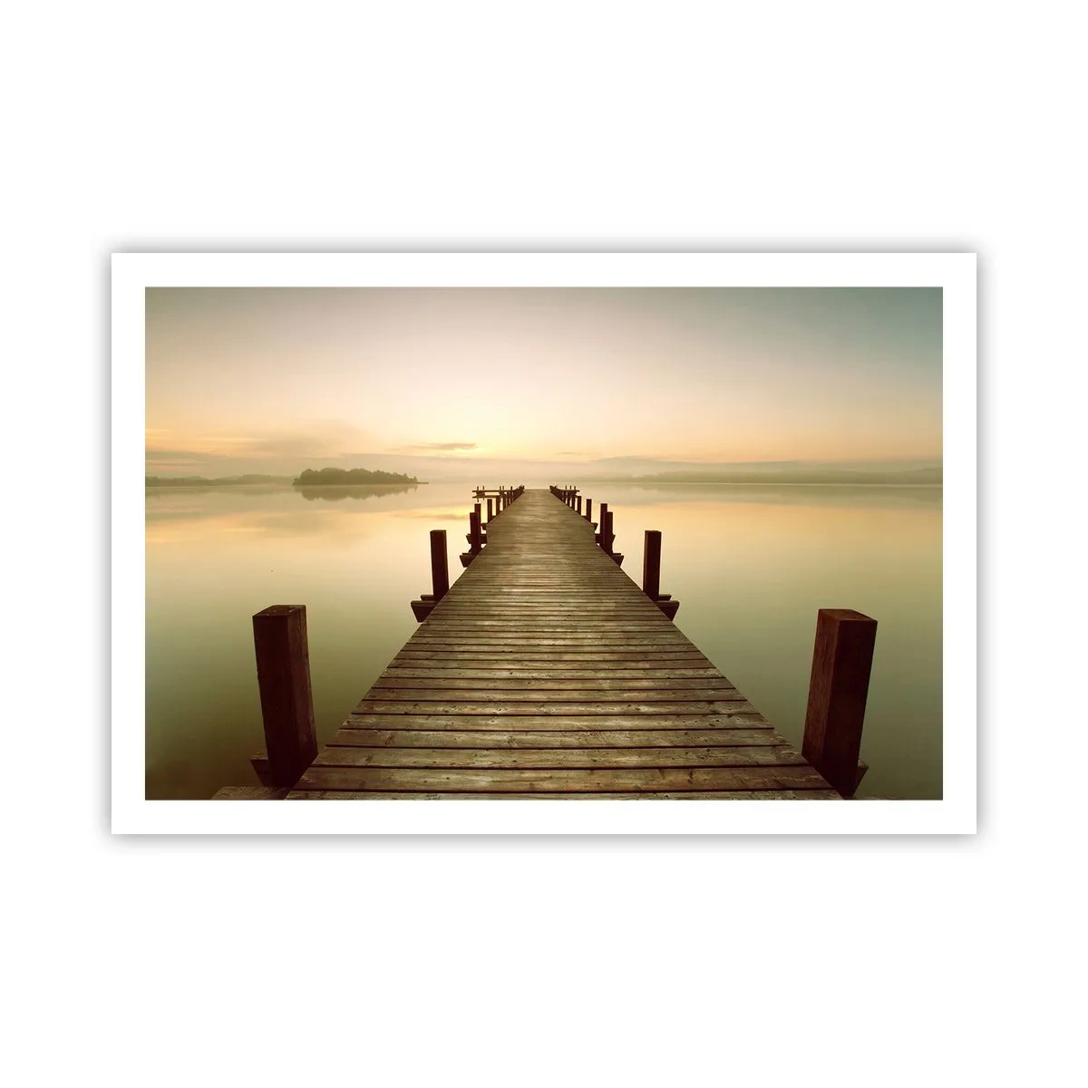 Pôster - Antes do amanhecer, nascer do sol, luz - 91x61 cm