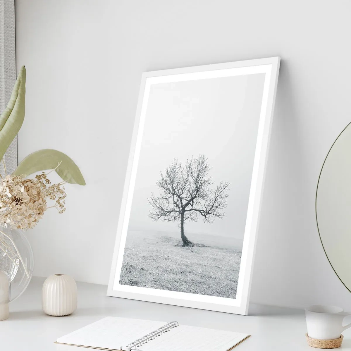 Pôster em moldura branca - Contra o nada - 70x100 cm