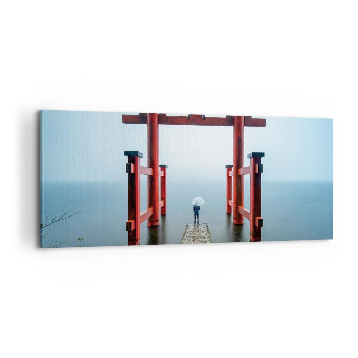 Quadro em tela - Devaneio japonês - 100x40 cm