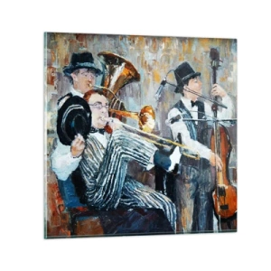 Quadro em vidro - Todo aquele jazz - 50x50 cm