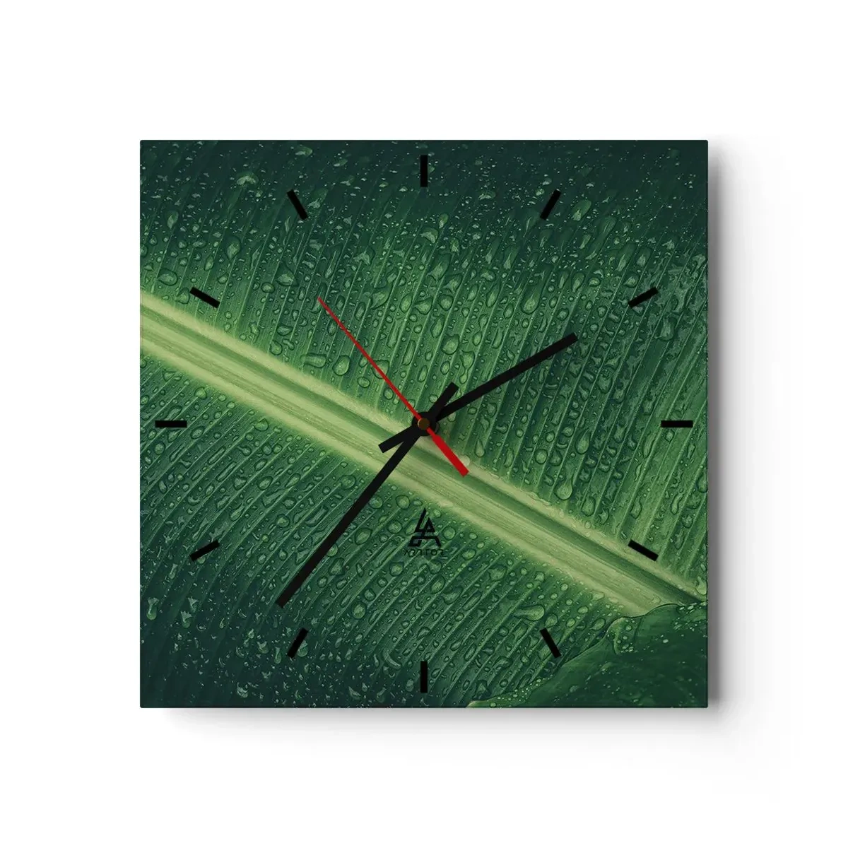 Relógio de parede - Relógio em vidro - A estrutura da vegetação - 40x40 cm