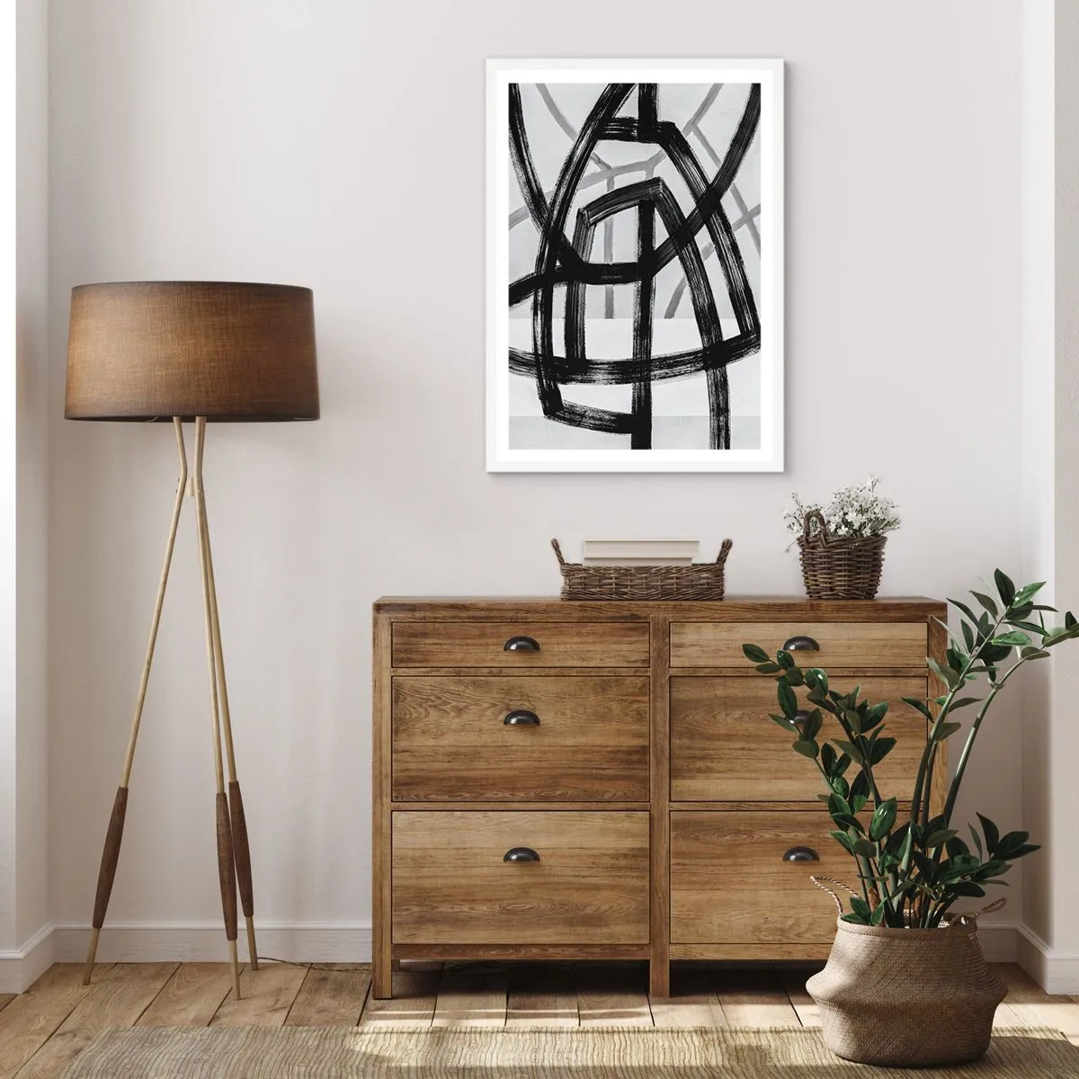 Pôster em moldura branca - Profundidade de construção - 70x100 cm