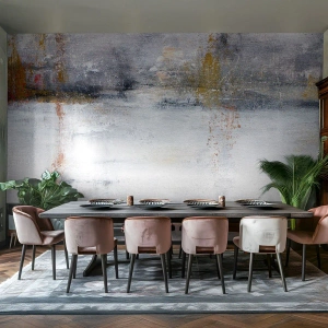 Papel de parede personalizado Adesivo Deluxe Sticker - Atrás da cortina de ar - Abstração, Pedaço, Pintura