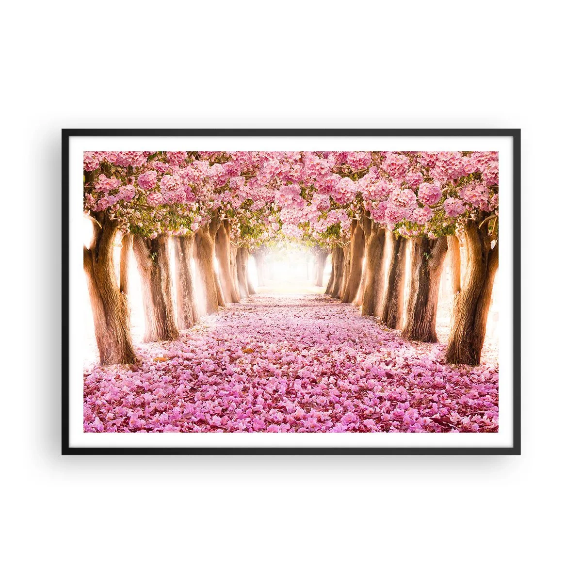 Pôster com moldura preta - O Caminho para o Paraíso - 100x70 cm