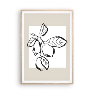 Pôster com moldura de carvalho claro - Onde o limão amadurece… - 70x100 cm