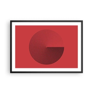 Pôster com moldura preta - Movimento circular - 70x50 cm