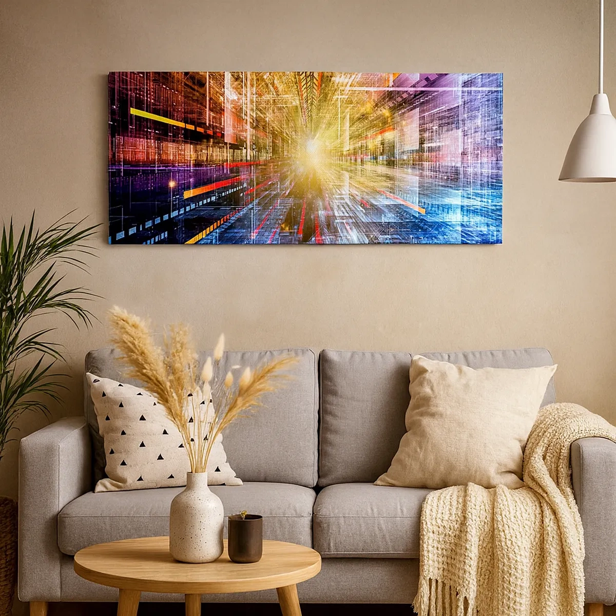 Quadro em tela - Corredor de luz - 30x30 cm