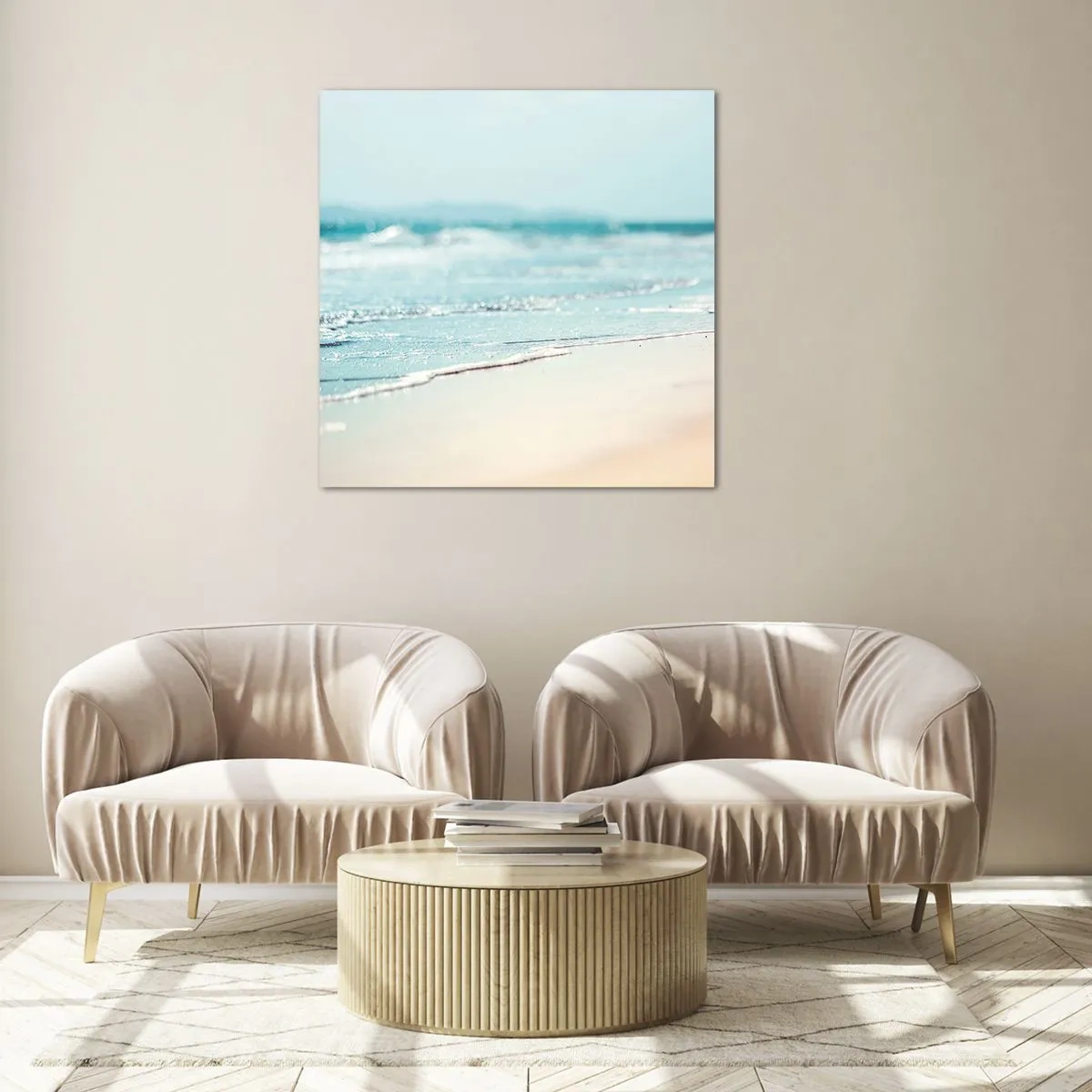 Quadro em vidro - Calor e ruído - 30x30 cm